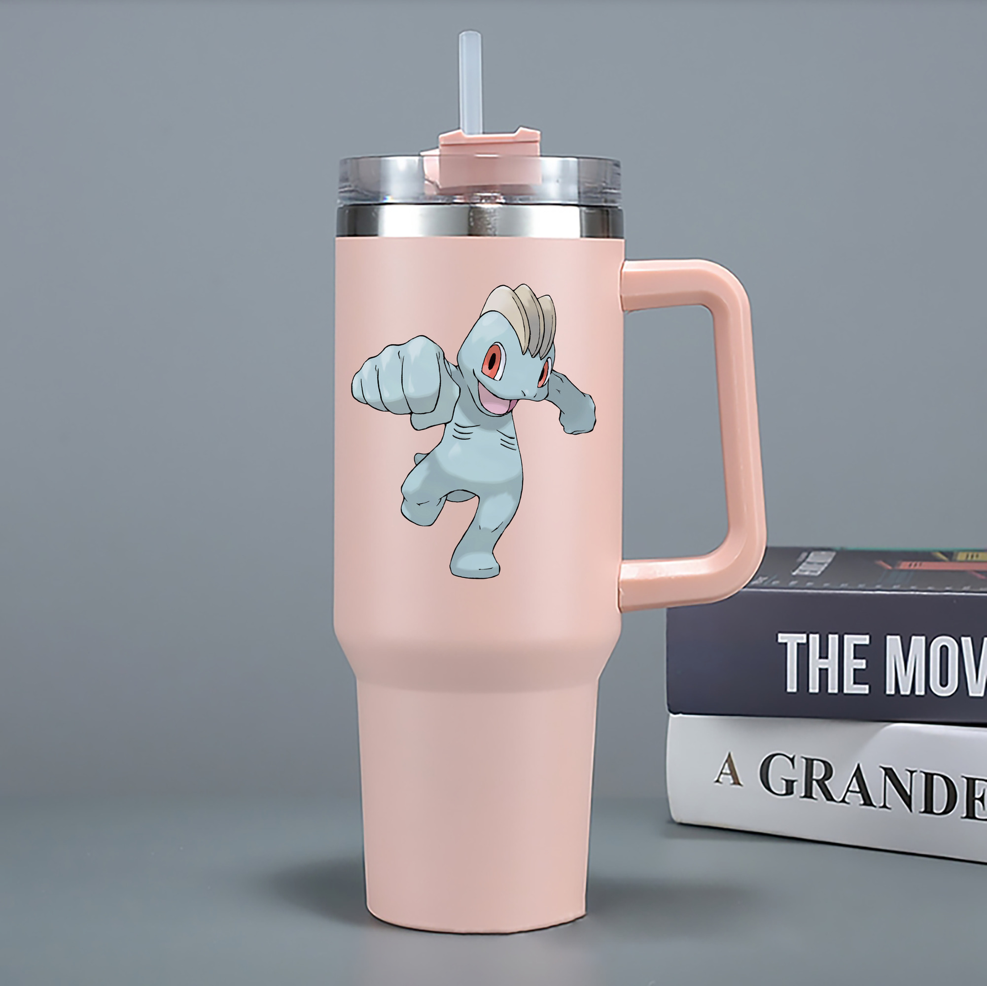 （画像用） ポケットモンスター Pokémon 1200mL車用タンブラー - クリスタルステッカー（プラスチックストロー付き）
